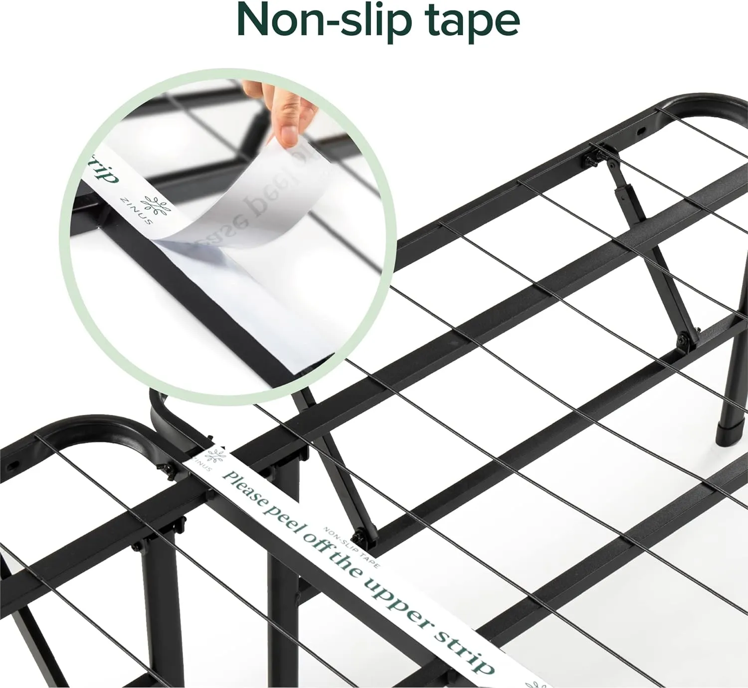 ZINUS SmartBase Tool-Free Assembly Mattress Foundation, 14 Inch Metal Platform Bed Frame, No Box Spring Needed, Sturdy Steel Frame, Underbed Storage, Queen