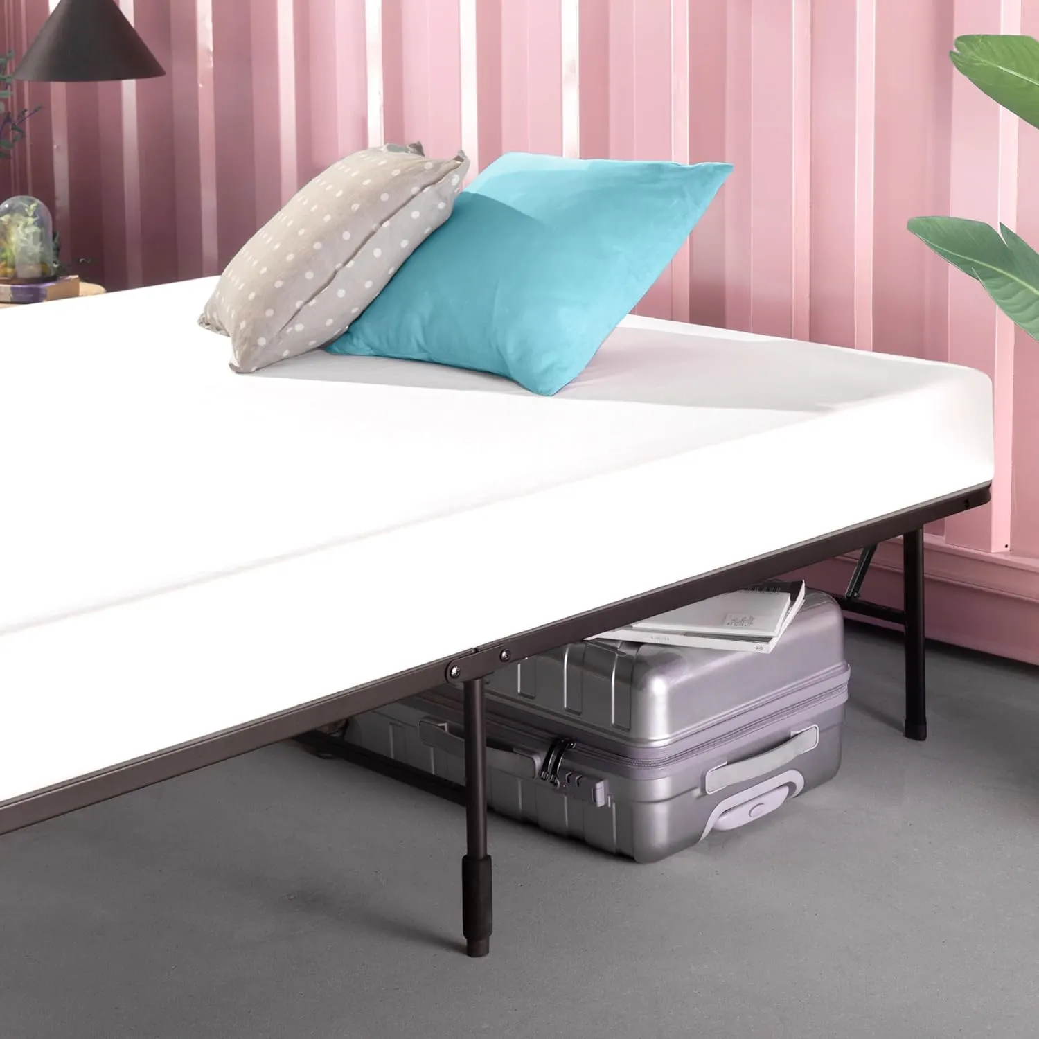 ZINUS SmartBase Tool-Free Assembly Mattress Foundation, 14 Inch Metal Platform Bed Frame, No Box Spring Needed, Sturdy Steel Frame, Underbed Storage, Queen