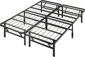 ZINUS SmartBase Tool-Free Assembly Mattress Foundation, 14 Inch Metal Platform Bed Frame, No Box Spring Needed, Sturdy Steel Frame, Underbed Storage, Queen
