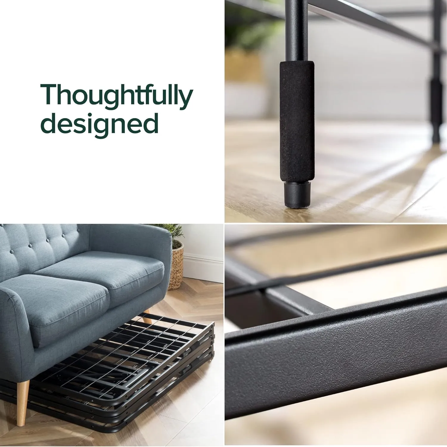 ZINUS SmartBase Tool-Free Assembly Mattress Foundation, 14 Inch Metal Platform Bed Frame, No Box Spring Needed, Sturdy Steel Frame, Underbed Storage, Queen
