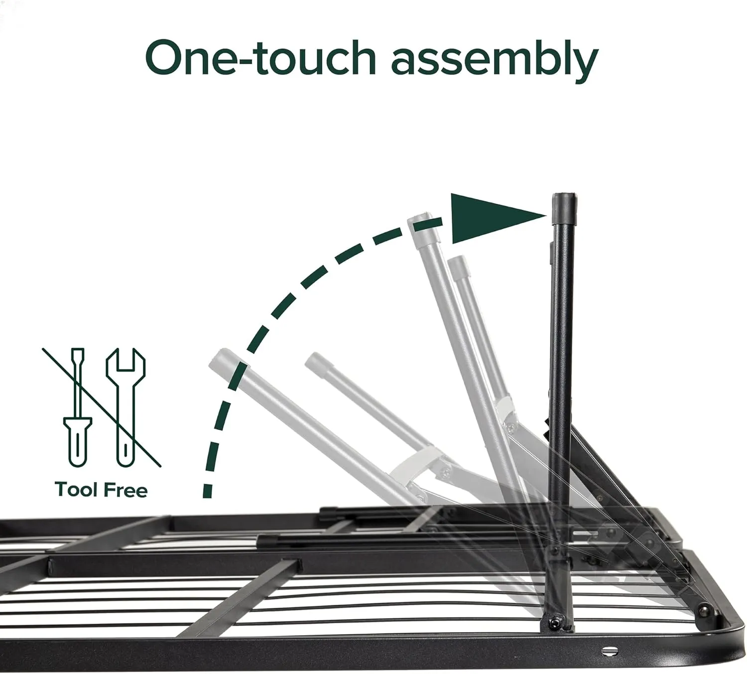 ZINUS SmartBase Tool-Free Assembly Mattress Foundation, 14 Inch Metal Platform Bed Frame, No Box Spring Needed, Sturdy Steel Frame, Underbed Storage, Queen