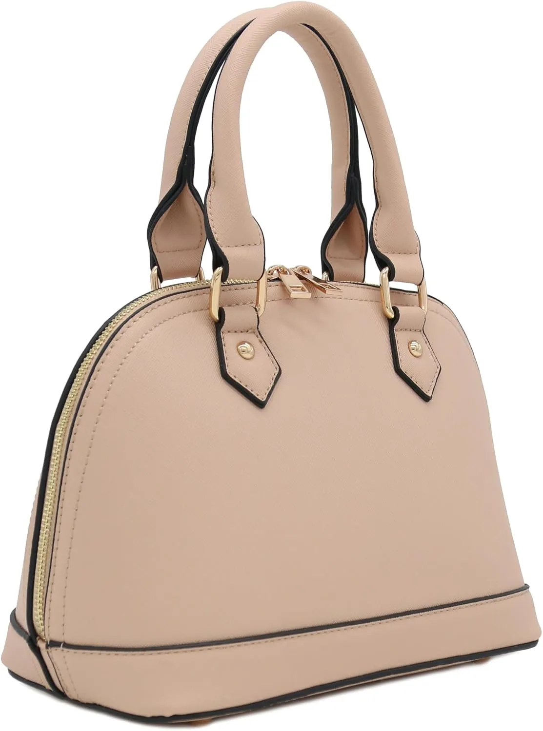 Zip-Around Saffiano Classic Dome Satchel