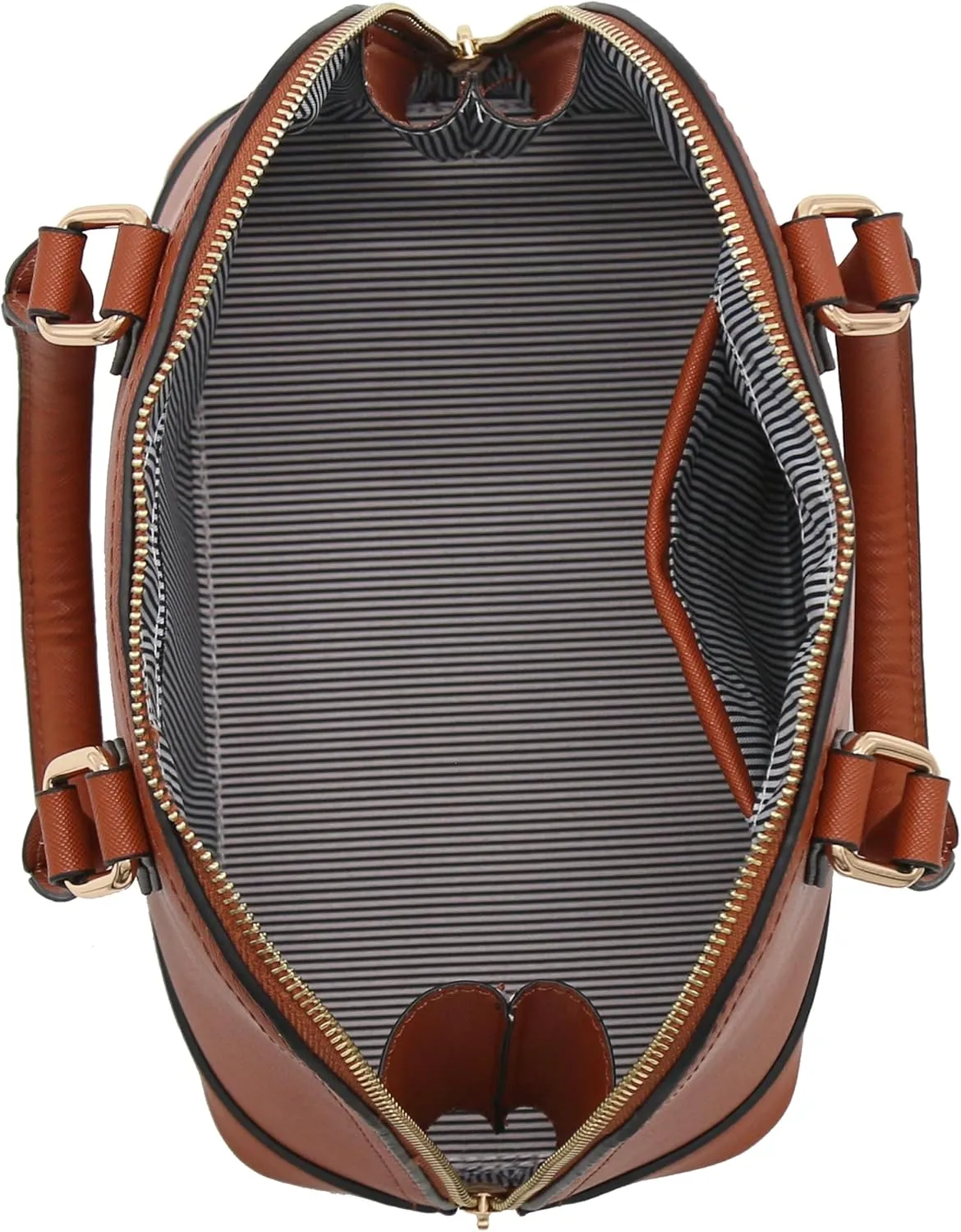 Zip-Around Saffiano Classic Dome Satchel