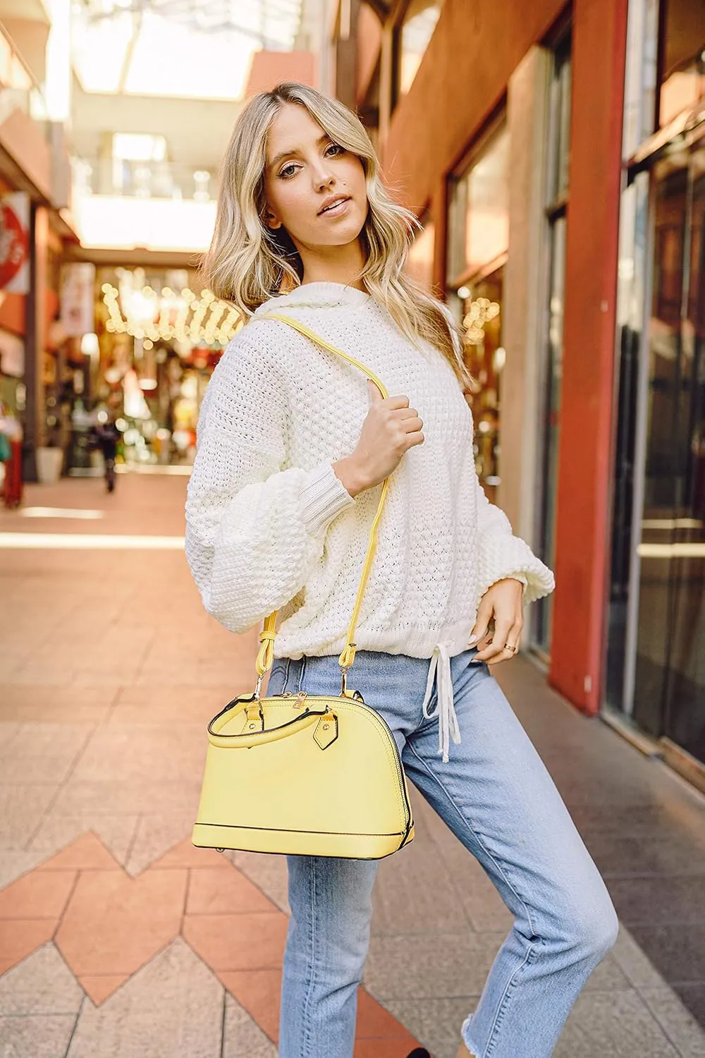 Zip-Around Saffiano Classic Dome Satchel