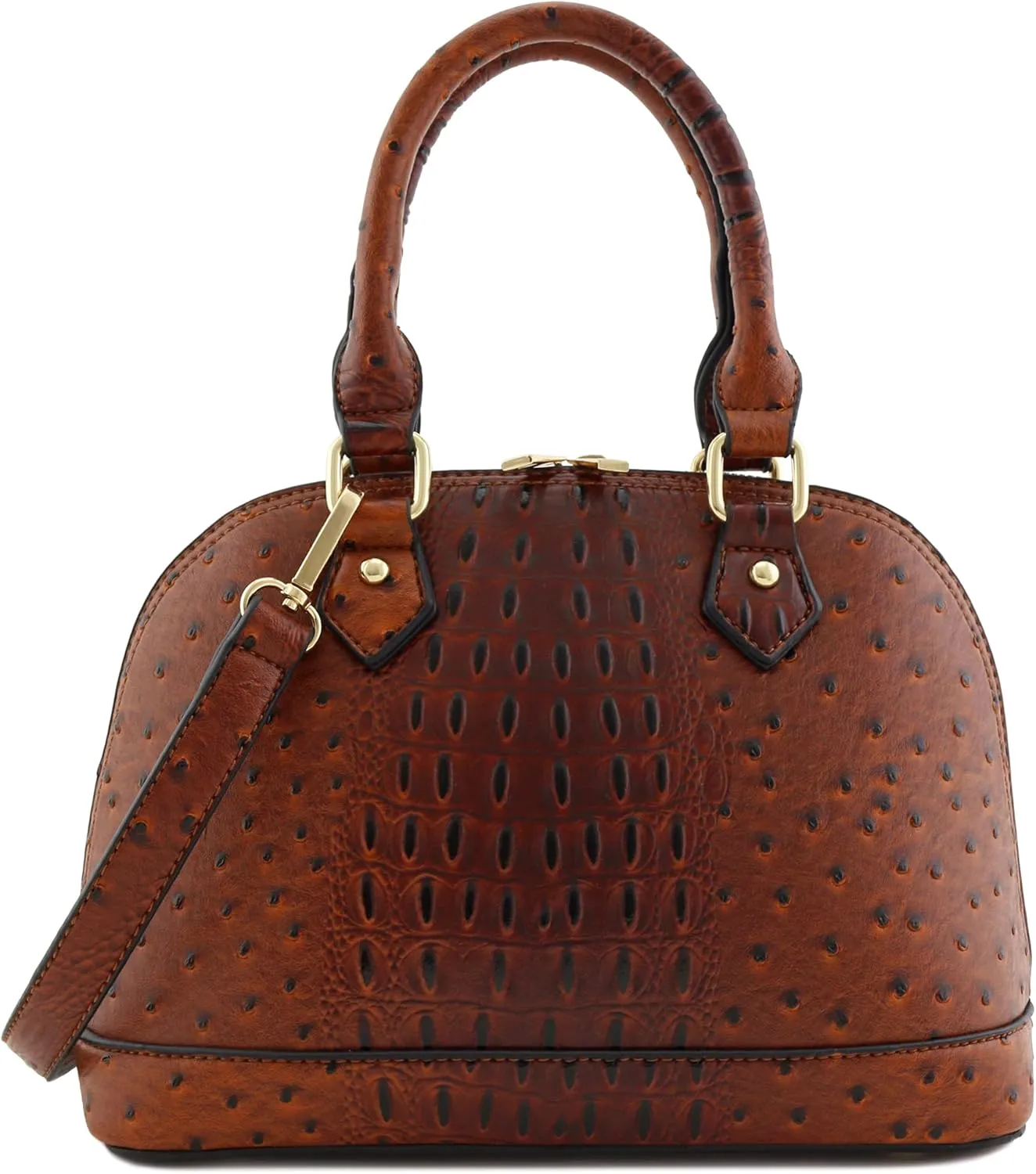Zip-Around Saffiano Classic Dome Satchel