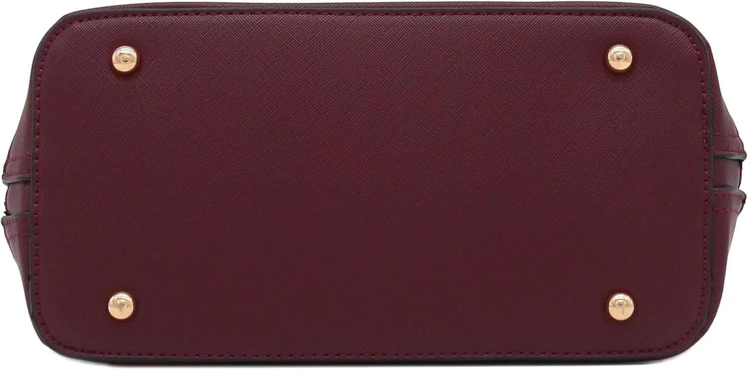 Zip-Around Saffiano Classic Dome Satchel