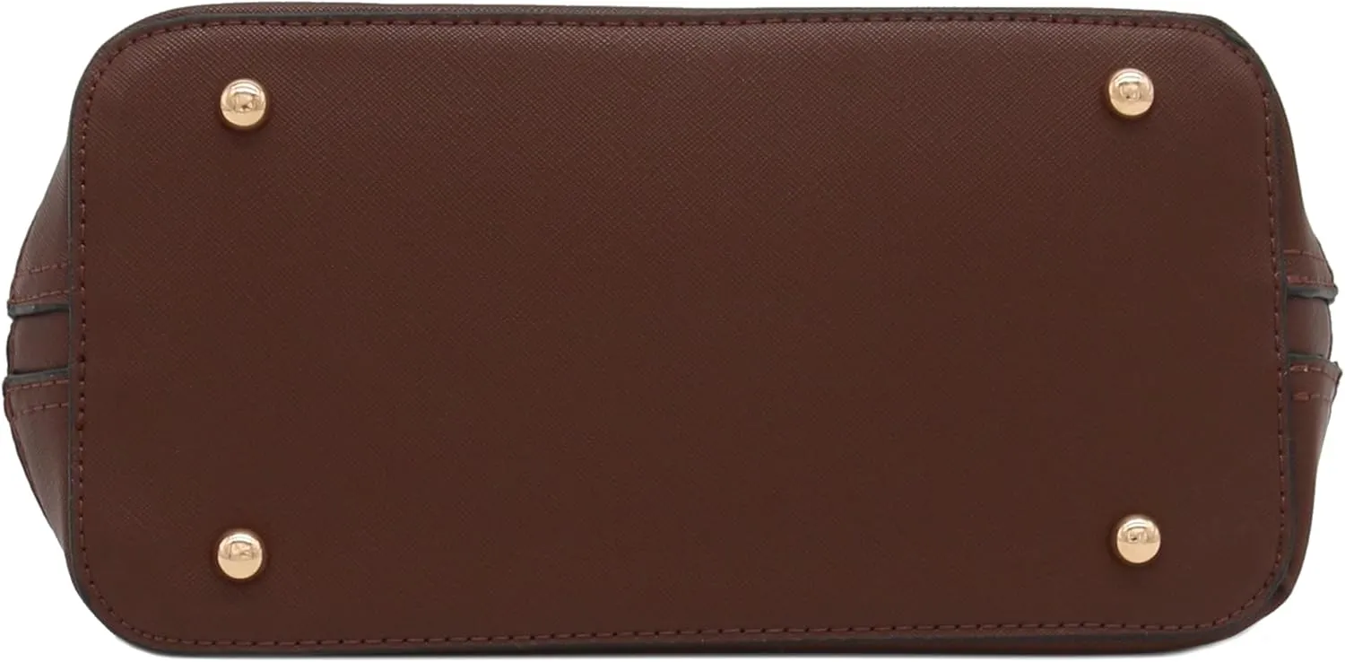 Zip-Around Saffiano Classic Dome Satchel