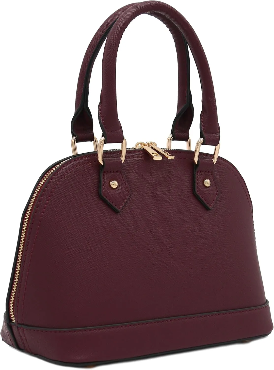 Zip-Around Saffiano Classic Dome Satchel