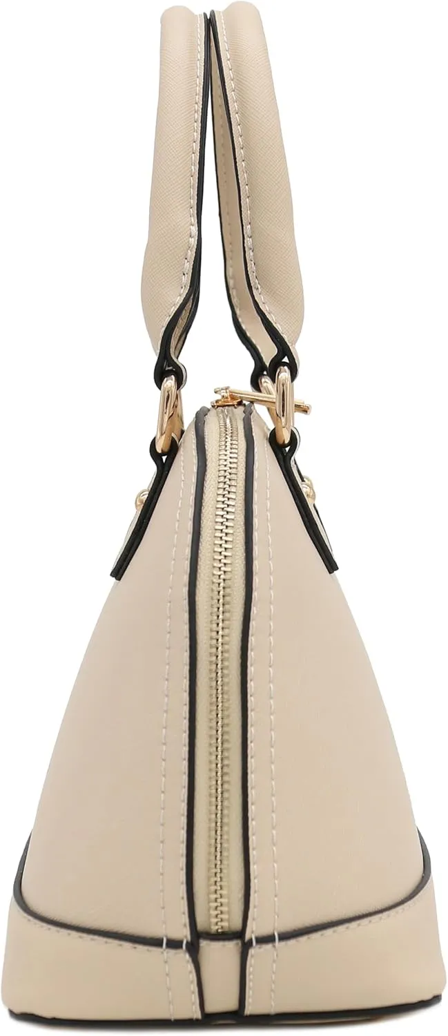 Zip-Around Saffiano Classic Dome Satchel