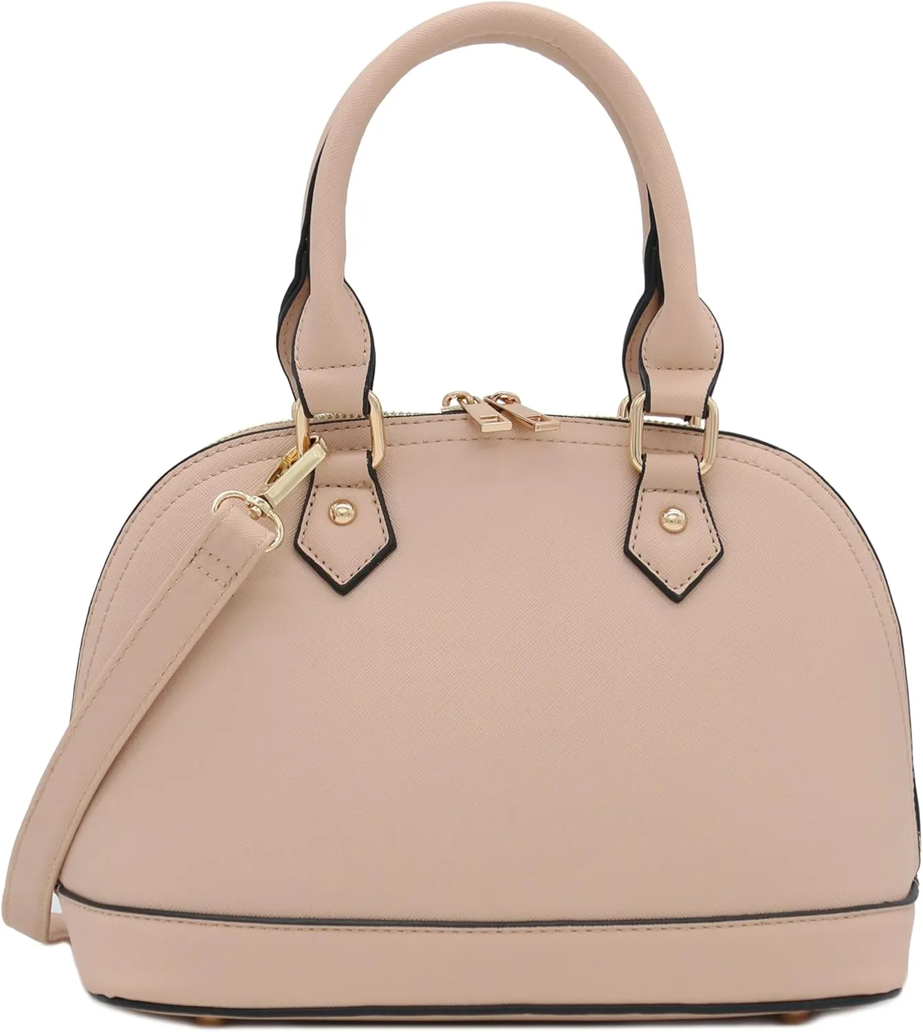 Zip-Around Saffiano Classic Dome Satchel