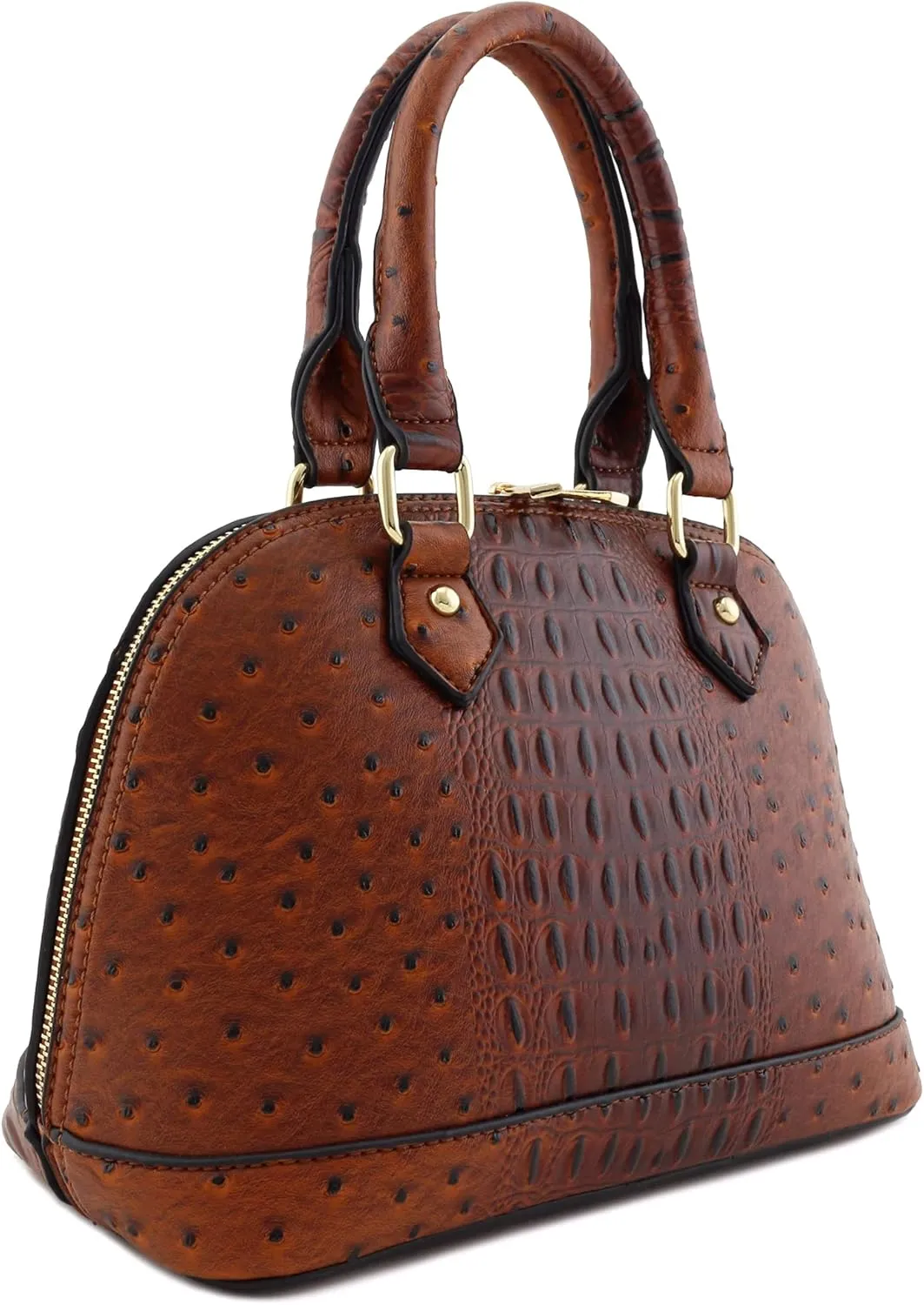 Zip-Around Saffiano Classic Dome Satchel