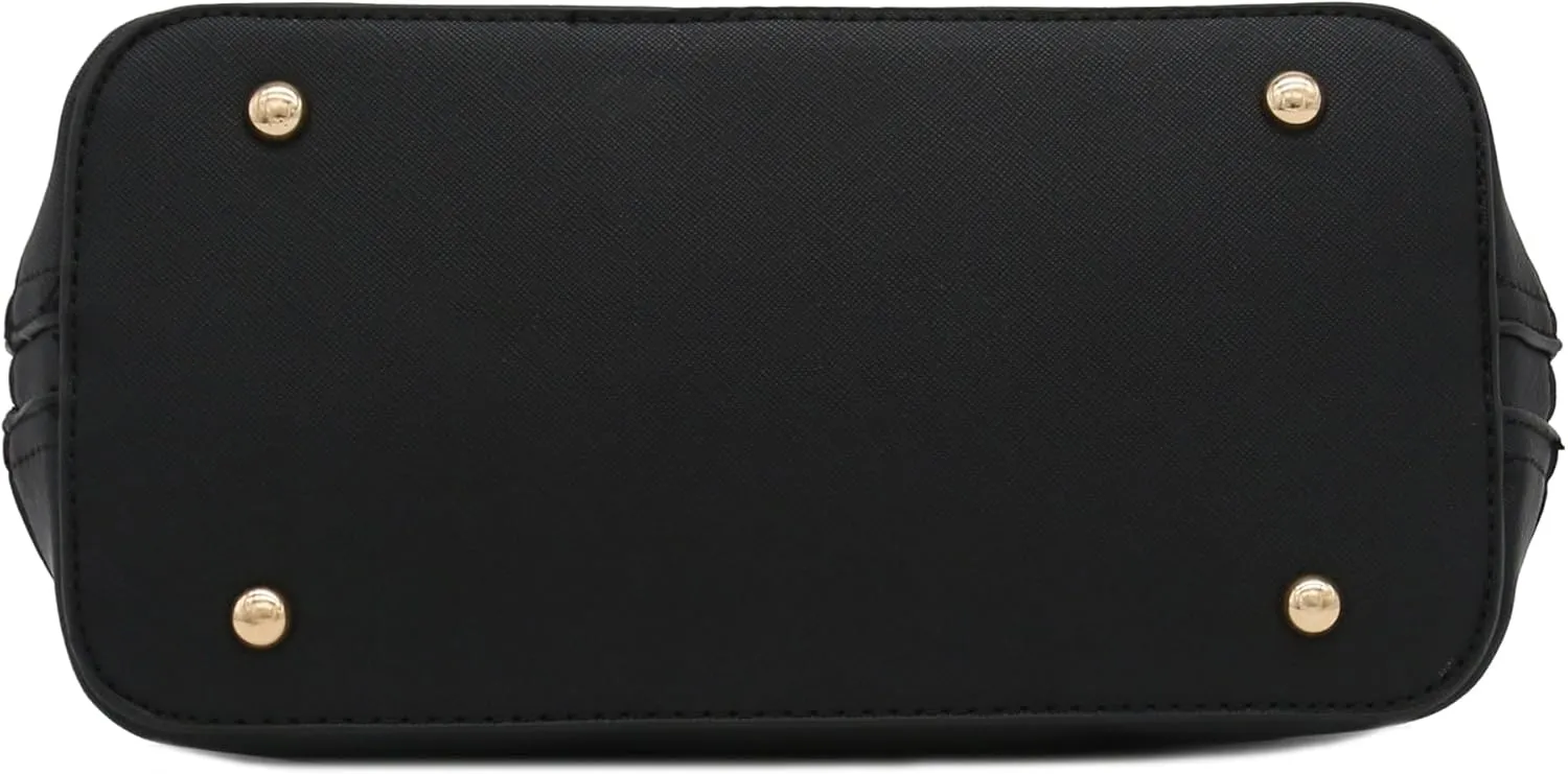 Zip-Around Saffiano Classic Dome Satchel