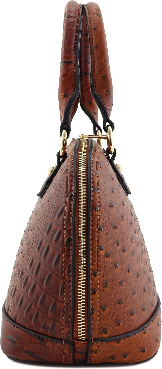 Zip-Around Saffiano Classic Dome Satchel