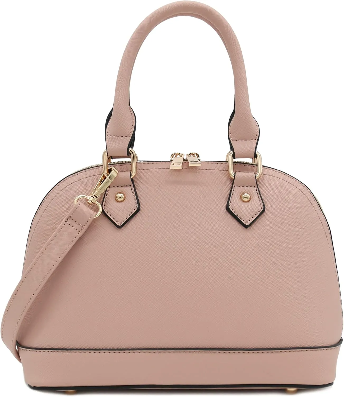 Zip-Around Saffiano Classic Dome Satchel
