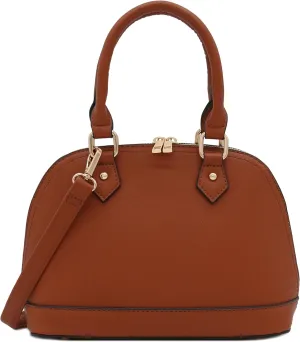 Zip-Around Saffiano Classic Dome Satchel