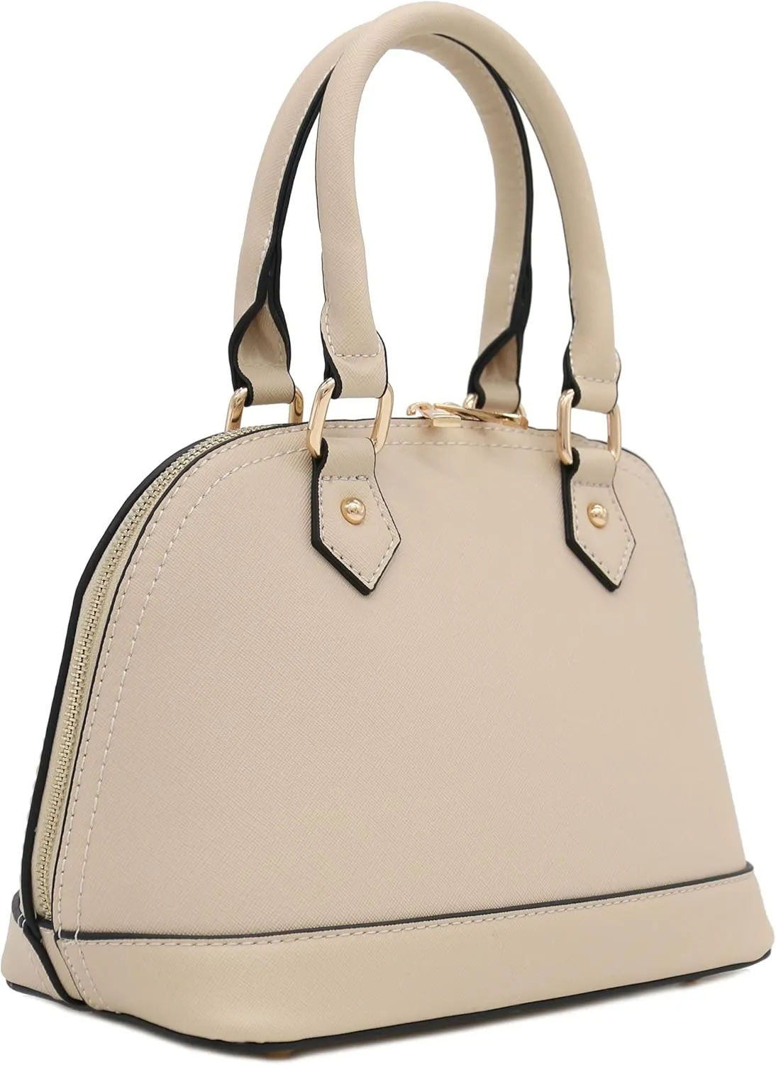 Zip-Around Saffiano Classic Dome Satchel