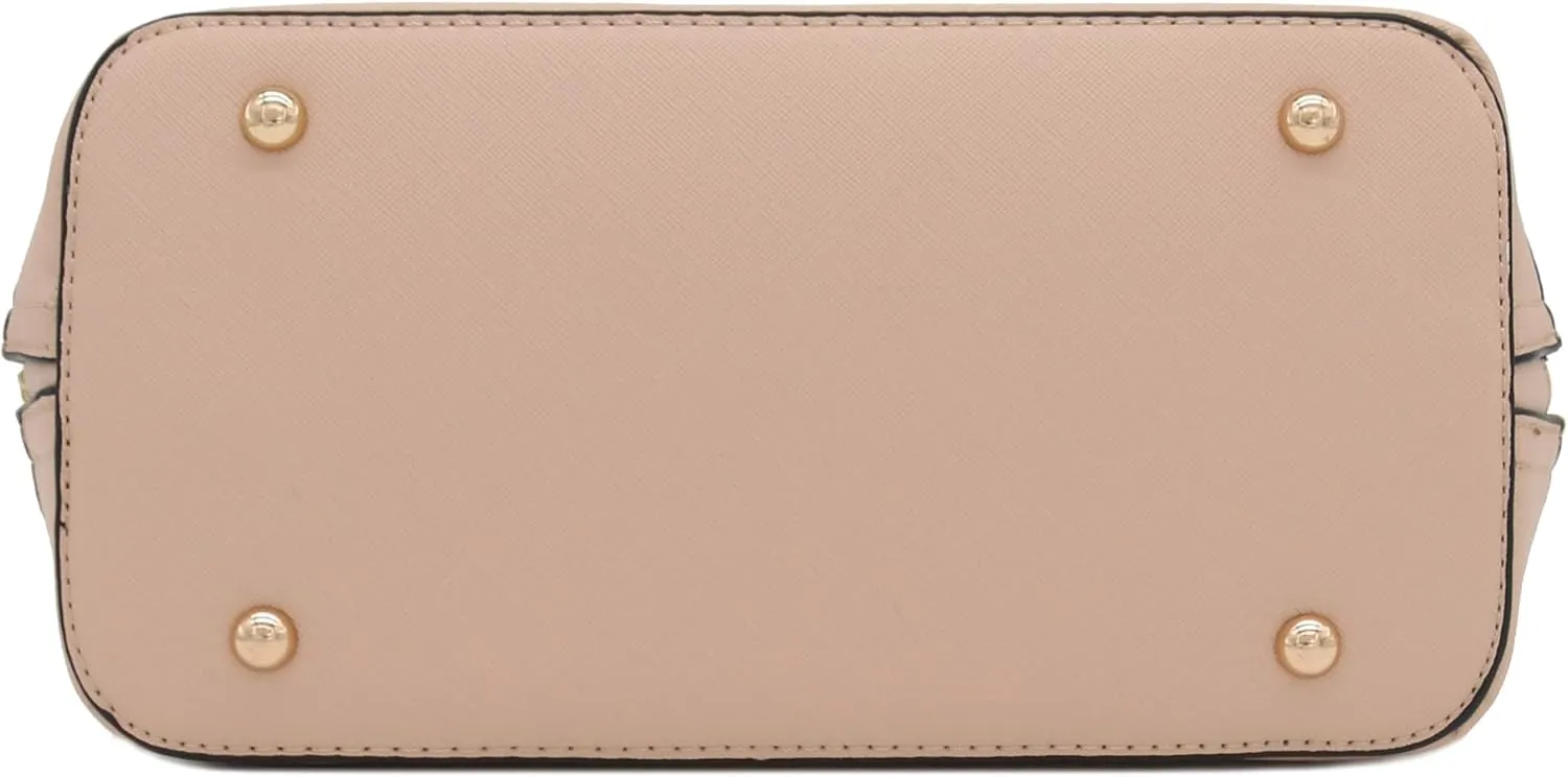 Zip-Around Saffiano Classic Dome Satchel
