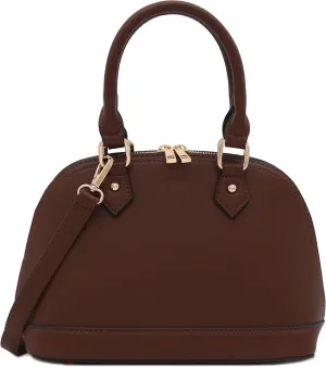 Zip-Around Saffiano Classic Dome Satchel