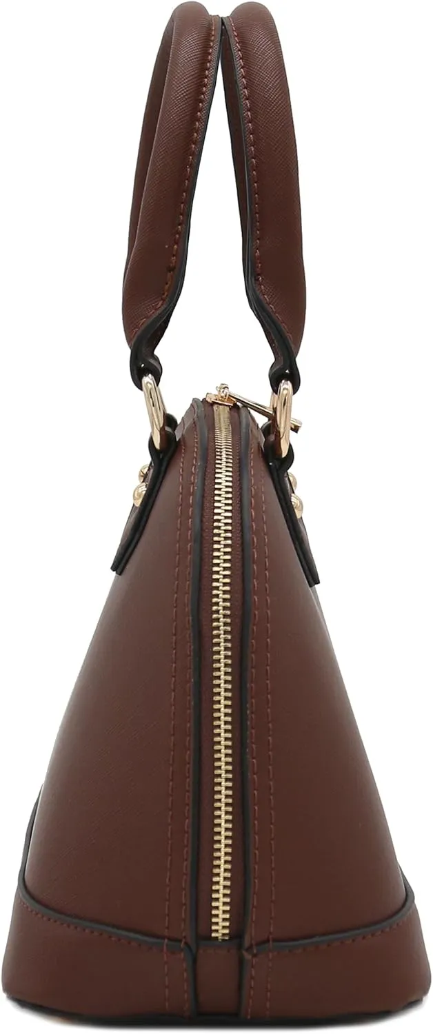 Zip-Around Saffiano Classic Dome Satchel