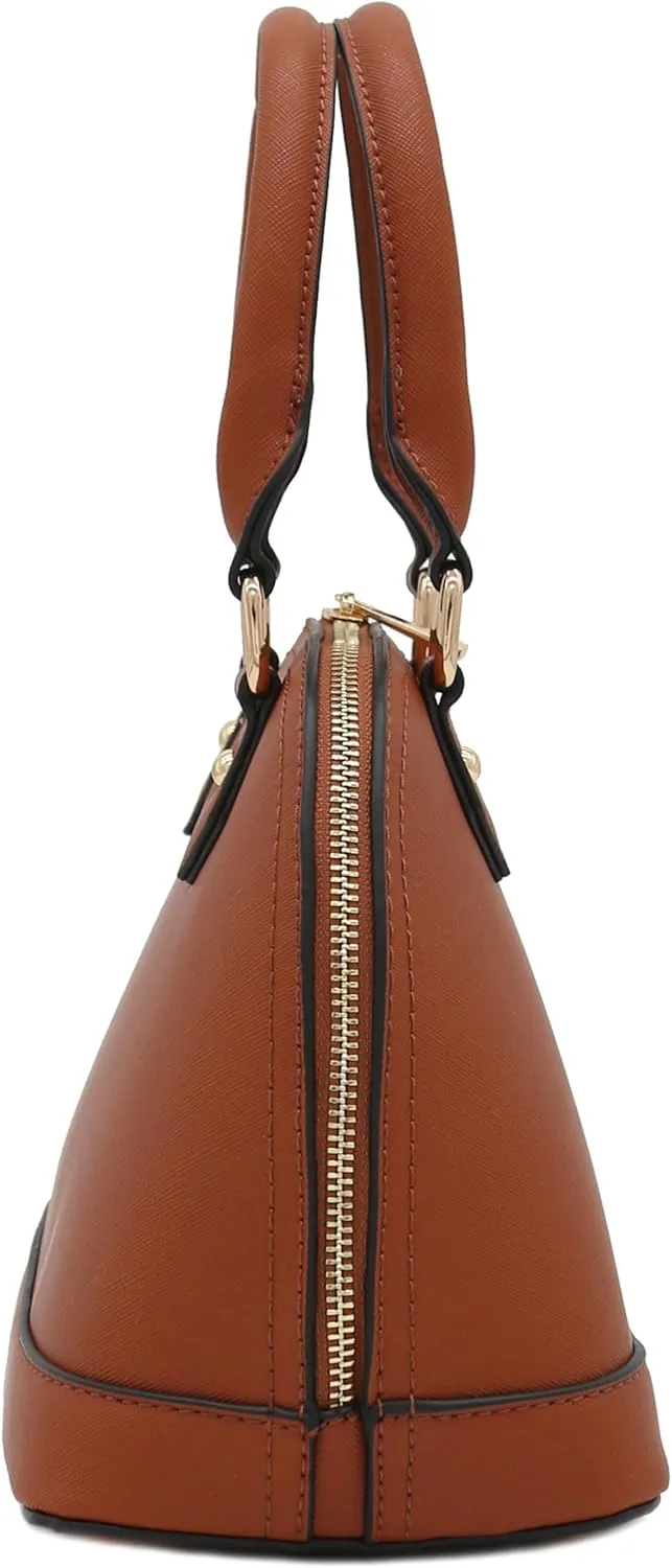 Zip-Around Saffiano Classic Dome Satchel