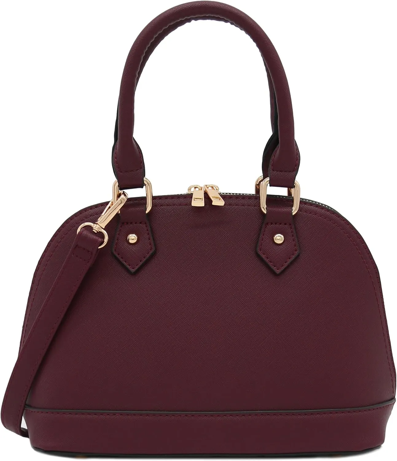 Zip-Around Saffiano Classic Dome Satchel