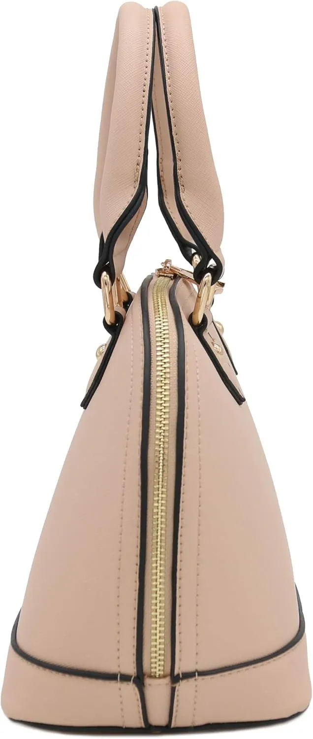 Zip-Around Saffiano Classic Dome Satchel