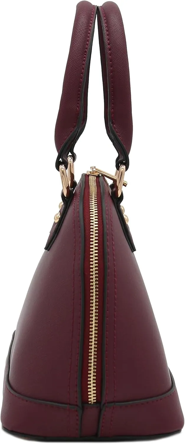 Zip-Around Saffiano Classic Dome Satchel