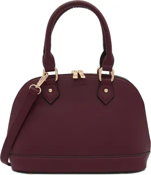 Zip-Around Saffiano Classic Dome Satchel