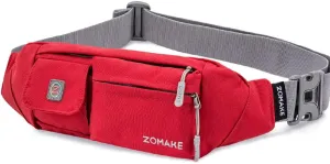 ZOMAKE Small Crossbody Fanny Pack for Women Men, Runner Belt Bag with Adjustable Strap, Water Resistant Waist Bag for Running