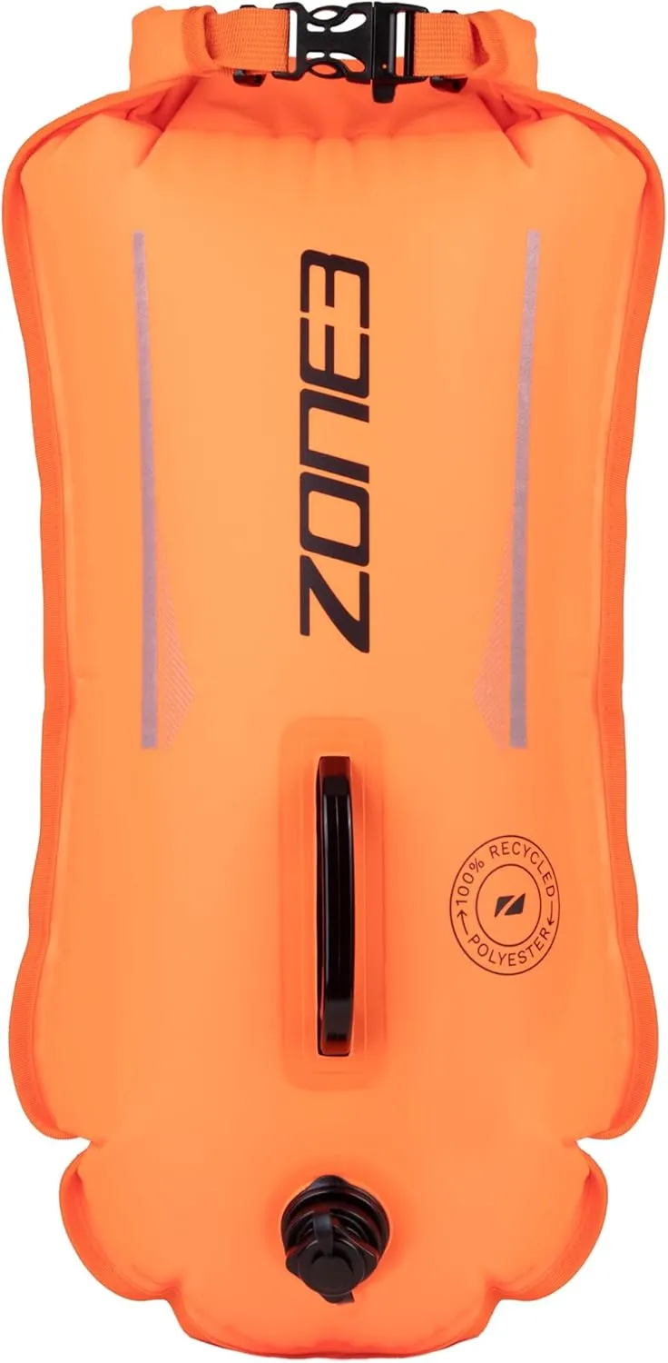 ZONE3 28L Swim Safety Buoy/Dry Bag Made with 100% Recycled Polyester for Open Water Swimming