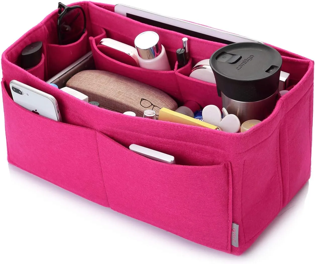 ZTUJO Felt Purse Organizer, Multi Pocket Bag in Bag Organizer For Tote & Handbag Shaper, Speedy 30, Speedy 35 and Speedy 40